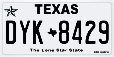 TX license plate DYK8429