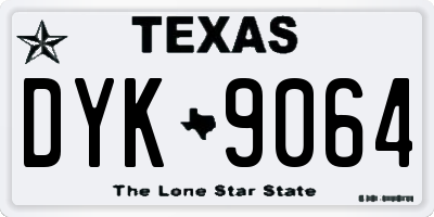 TX license plate DYK9064