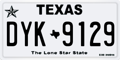 TX license plate DYK9129