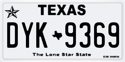 TX license plate DYK9369