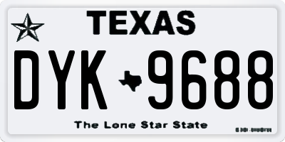 TX license plate DYK9688
