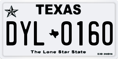 TX license plate DYL0160