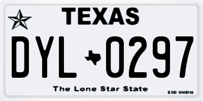 TX license plate DYL0297