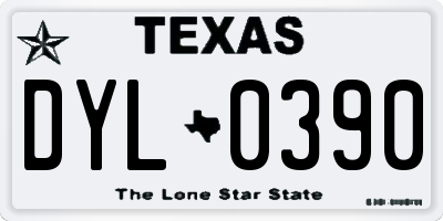 TX license plate DYL0390