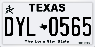 TX license plate DYL0565