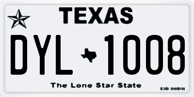 TX license plate DYL1008