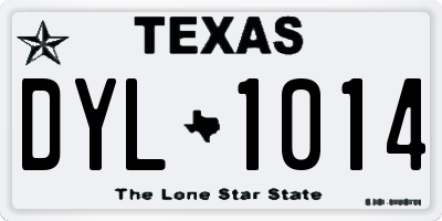 TX license plate DYL1014