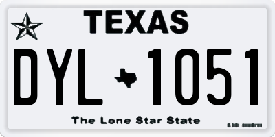 TX license plate DYL1051