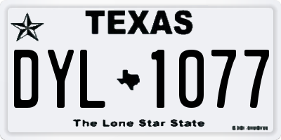 TX license plate DYL1077