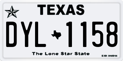 TX license plate DYL1158
