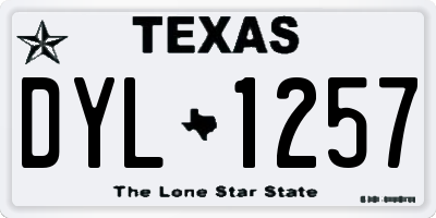 TX license plate DYL1257