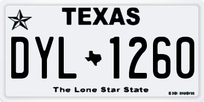 TX license plate DYL1260