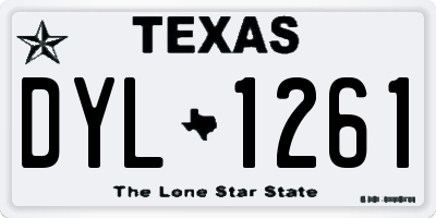 TX license plate DYL1261