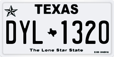 TX license plate DYL1320