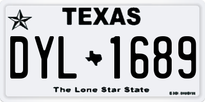 TX license plate DYL1689