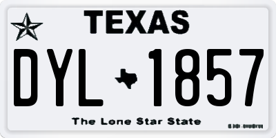 TX license plate DYL1857
