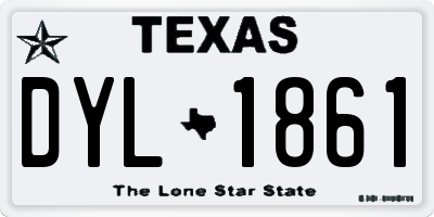TX license plate DYL1861