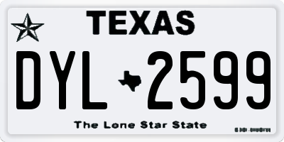 TX license plate DYL2599