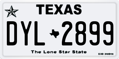 TX license plate DYL2899