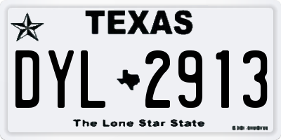 TX license plate DYL2913