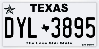 TX license plate DYL3895