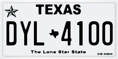 TX license plate DYL4100