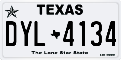 TX license plate DYL4134