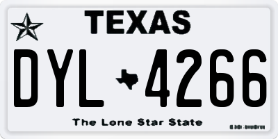 TX license plate DYL4266