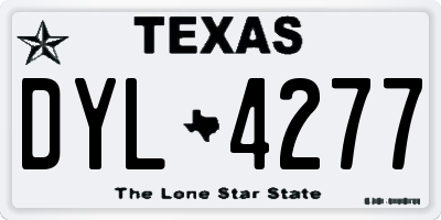TX license plate DYL4277