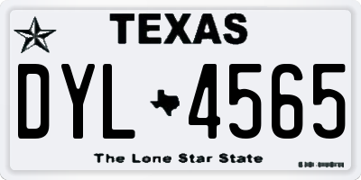 TX license plate DYL4565