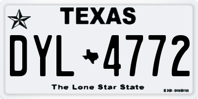 TX license plate DYL4772