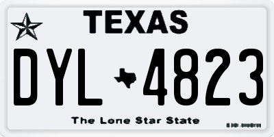 TX license plate DYL4823