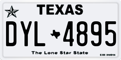 TX license plate DYL4895