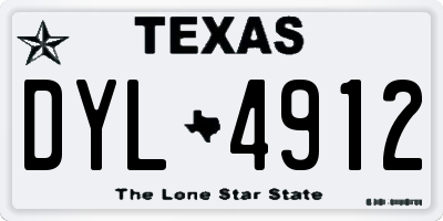 TX license plate DYL4912