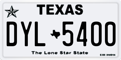 TX license plate DYL5400