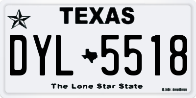 TX license plate DYL5518