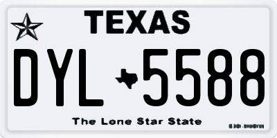 TX license plate DYL5588