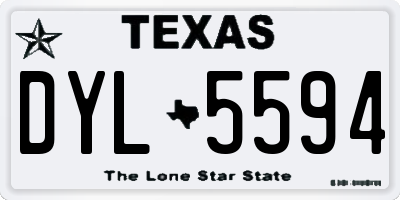 TX license plate DYL5594
