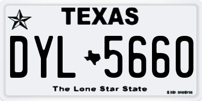 TX license plate DYL5660