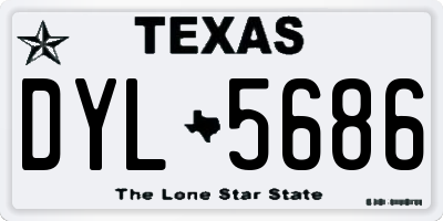 TX license plate DYL5686