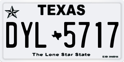 TX license plate DYL5717