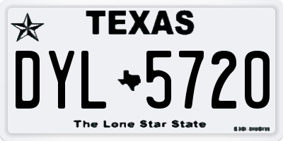 TX license plate DYL5720