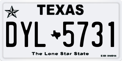 TX license plate DYL5731