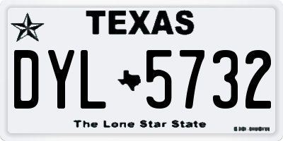 TX license plate DYL5732