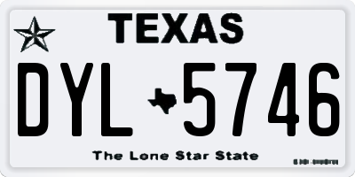 TX license plate DYL5746