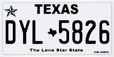 TX license plate DYL5826