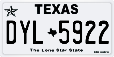 TX license plate DYL5922