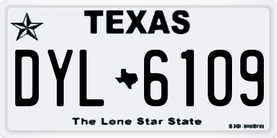 TX license plate DYL6109