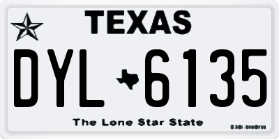 TX license plate DYL6135
