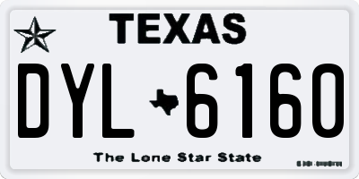 TX license plate DYL6160